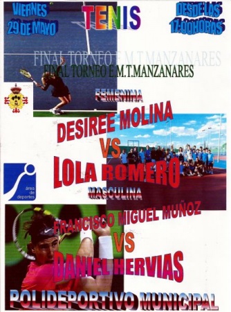 Cartel de la final de la Escuela de Tenis de adultos