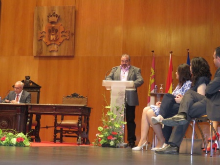 Miguel Ramírez, durante su discurso