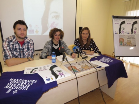 Cervantes, Labián y Morales, en la presentación de los actos del 25-N