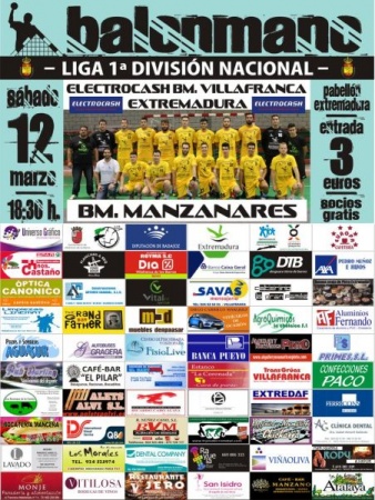 Cartel del encuentro del BM Manzanares