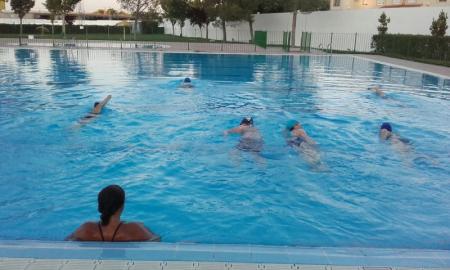 Imagen de uno de los cursos de natación de adultos del mes de julio de 2016