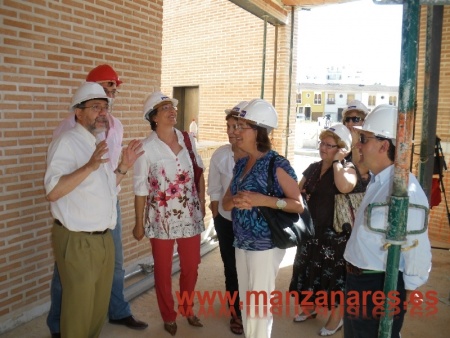 Visita de Sanroma a las obras