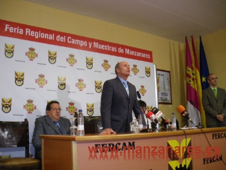 Miguel Ángel Pozas durante la clausura de FERCAM 2009