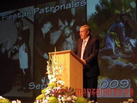 Diego Gallego durante el Pregón de las Fiestas Patronales