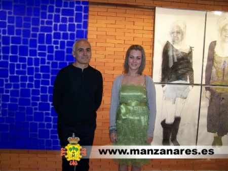 Roberto Coromina y Laura Medina, ante sus obras