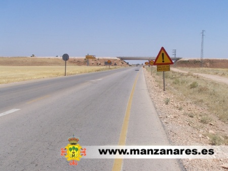 Tramo de la carretera de Manzanares a Alcázar