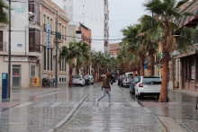 Visita de Julián Nieva al final de las obras del entorno de la plaza del Gran Teatro