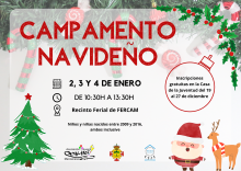 Cartel del campamento navideño 2023