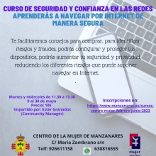 Cartel del Curso de seguridad y confianza en las redes