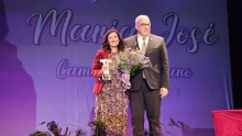 María José Camacho junto al alcalde