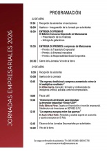 Programación de las Jornadas Empresariales 2026