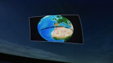 Una de las proyecciones en 360º del planetario móvil