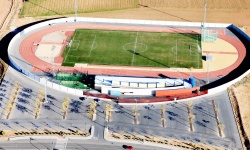 Vista aérea de la pista de atletismo de Manzanares