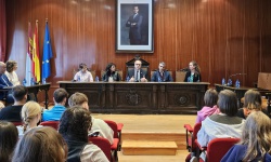 Visita de estudiantes alemanes al salón de plenos