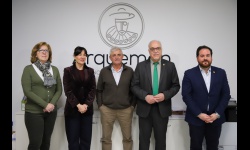 Visita Julián Nieva y Blanca Fernández a Artesanos Queseros Manchegos