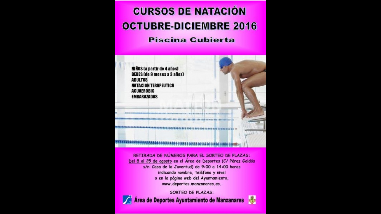 Cursos Natación Piscina Cubierta Manzanares