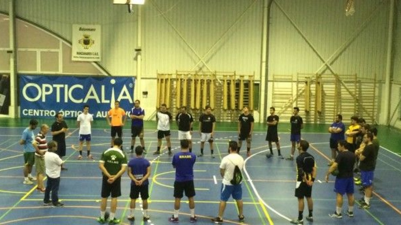 Imagen del BM Manzanares en un entrenamiento de pretemporada