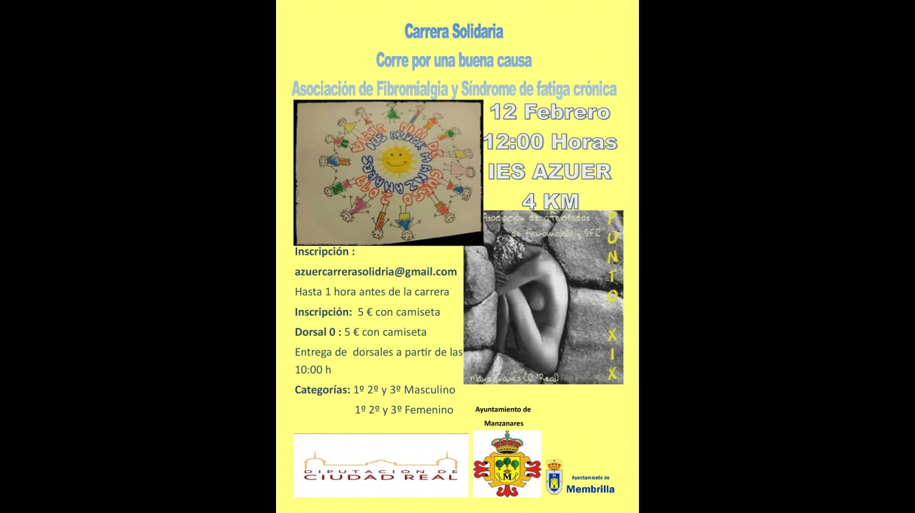 Cartel anunciador de la Carrera Solidaria en Manzanares