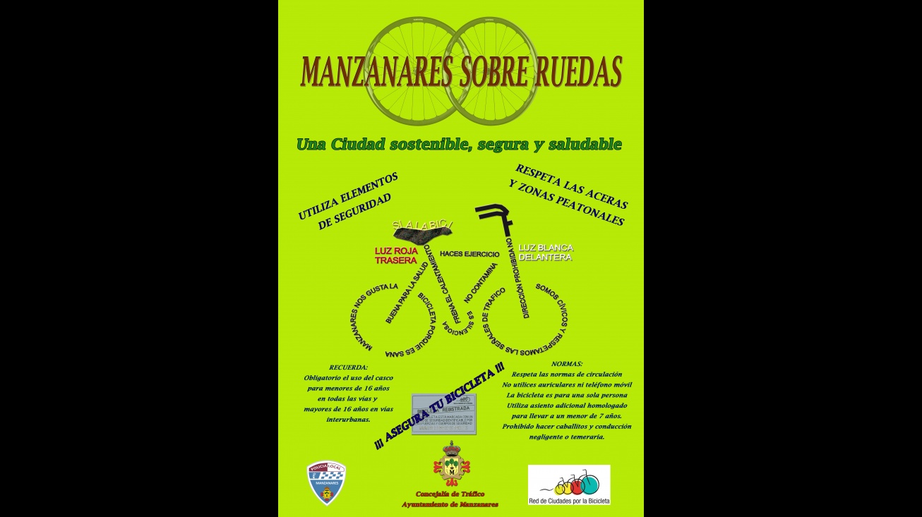 Cartel de la campaña "Manzanares, sobre Ruedas"