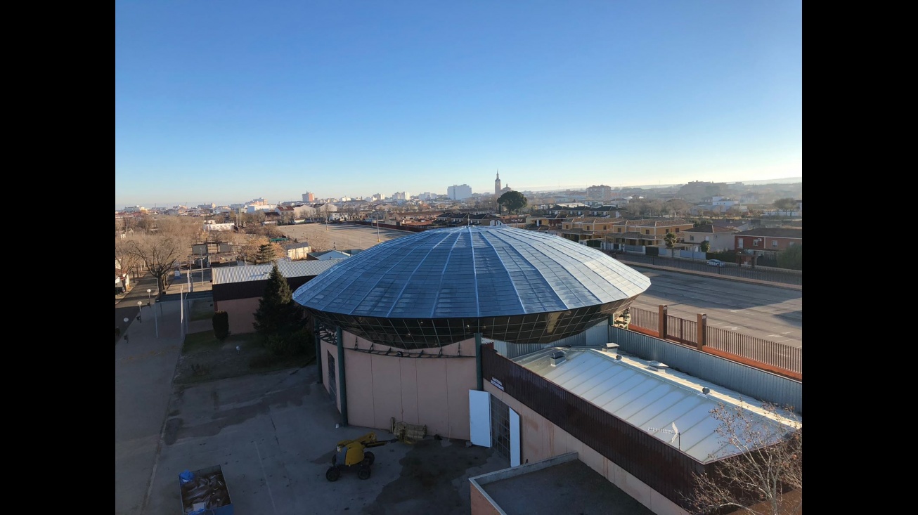 Imagen de la nueva cúpula del pabellón ferial