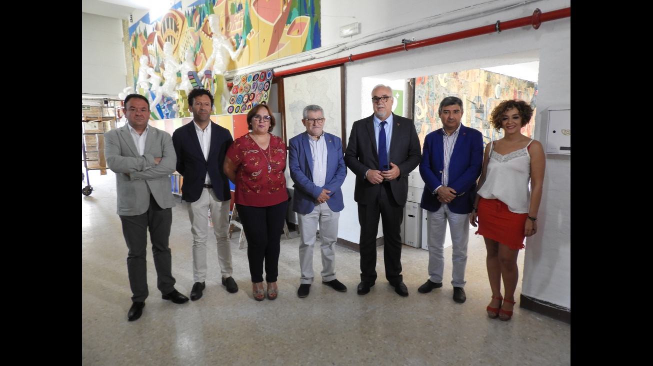 El consejero de educación visita las obras de reforma del IES Pedro Álvarez de Sotomayor