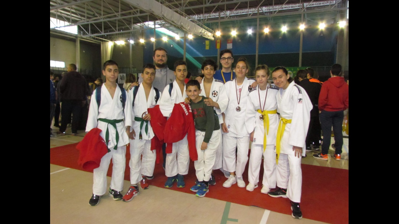 Competidores de la Escuela Municipal de Judo en Tomelloso
