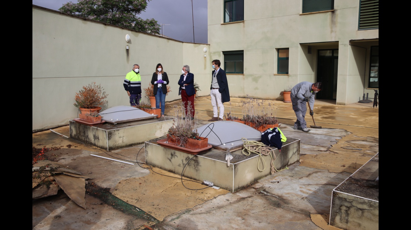 Comienzan las obras de remodelación de la terraza de la BPM Lope de Vega