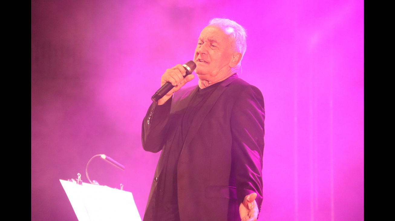 Víctor Manuel durante su concierto en Manzanares