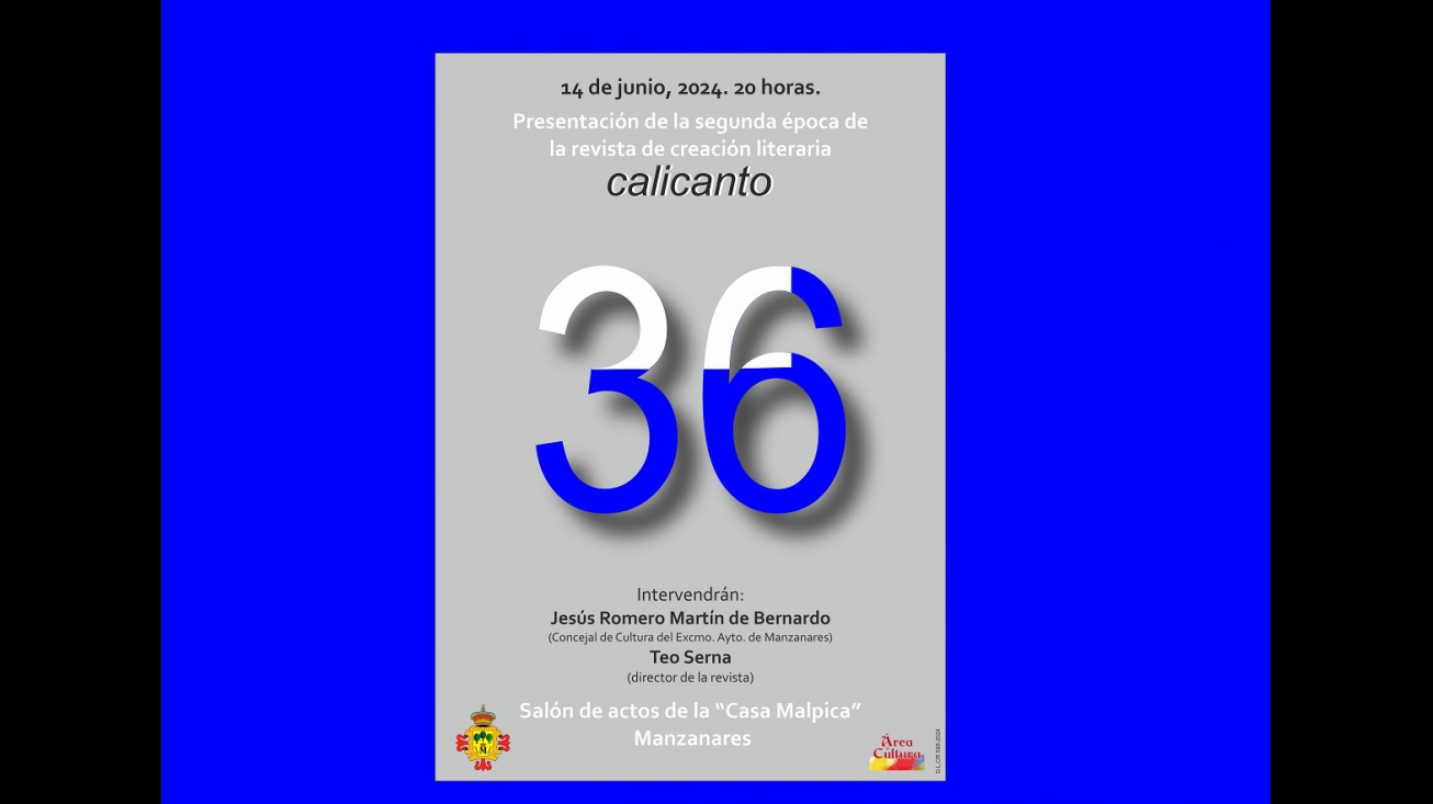 Presentación número 36 revista Calicanto