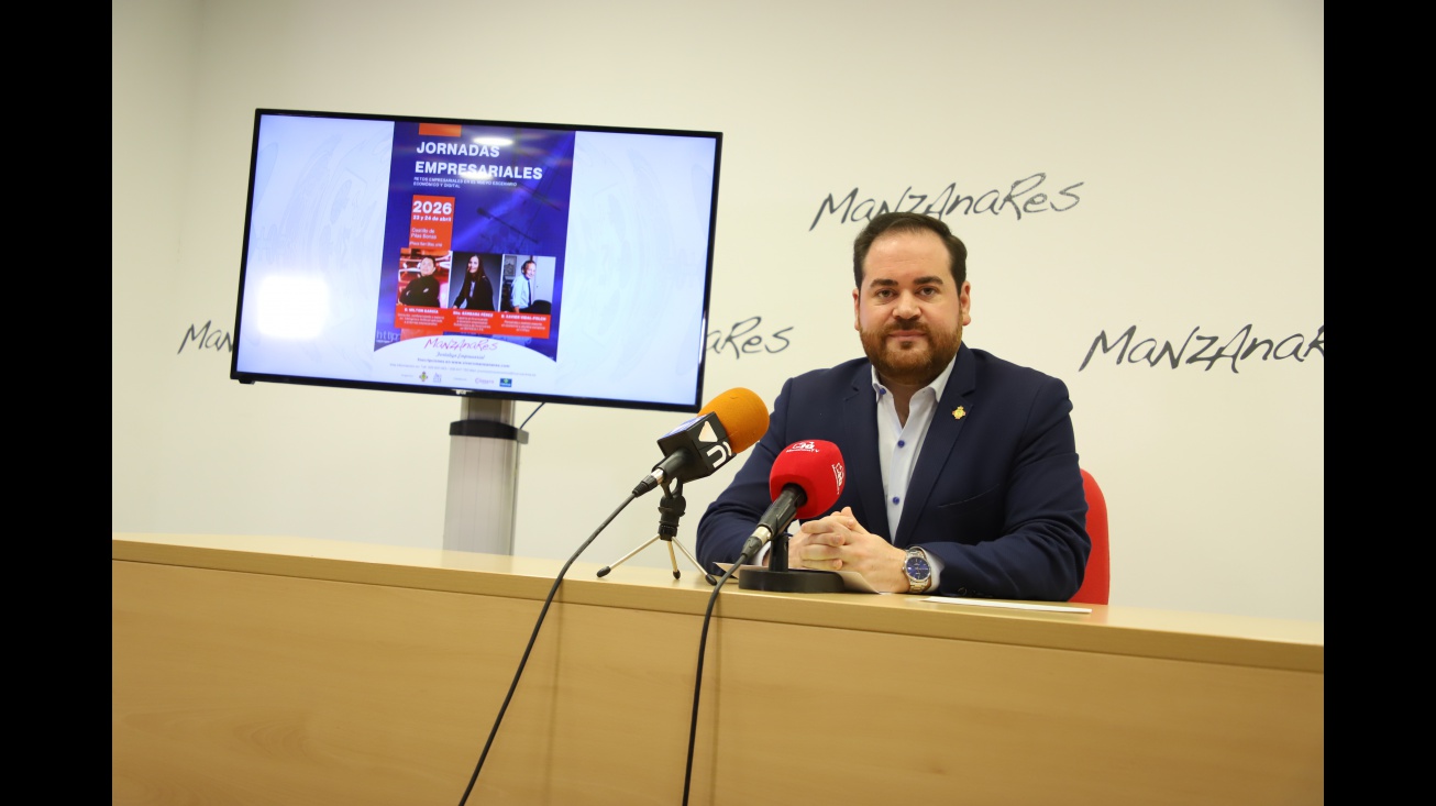 Pablo Camacho durante la presentación de las Jornadas Empresariales 2026
