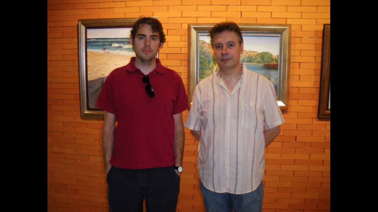 Gonzalo Serrano y Pedro M. Pérez, monitores de Pintura de la UP