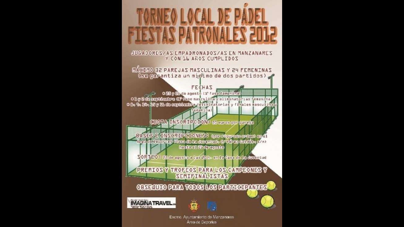 Cartel del Torneo de Pádel