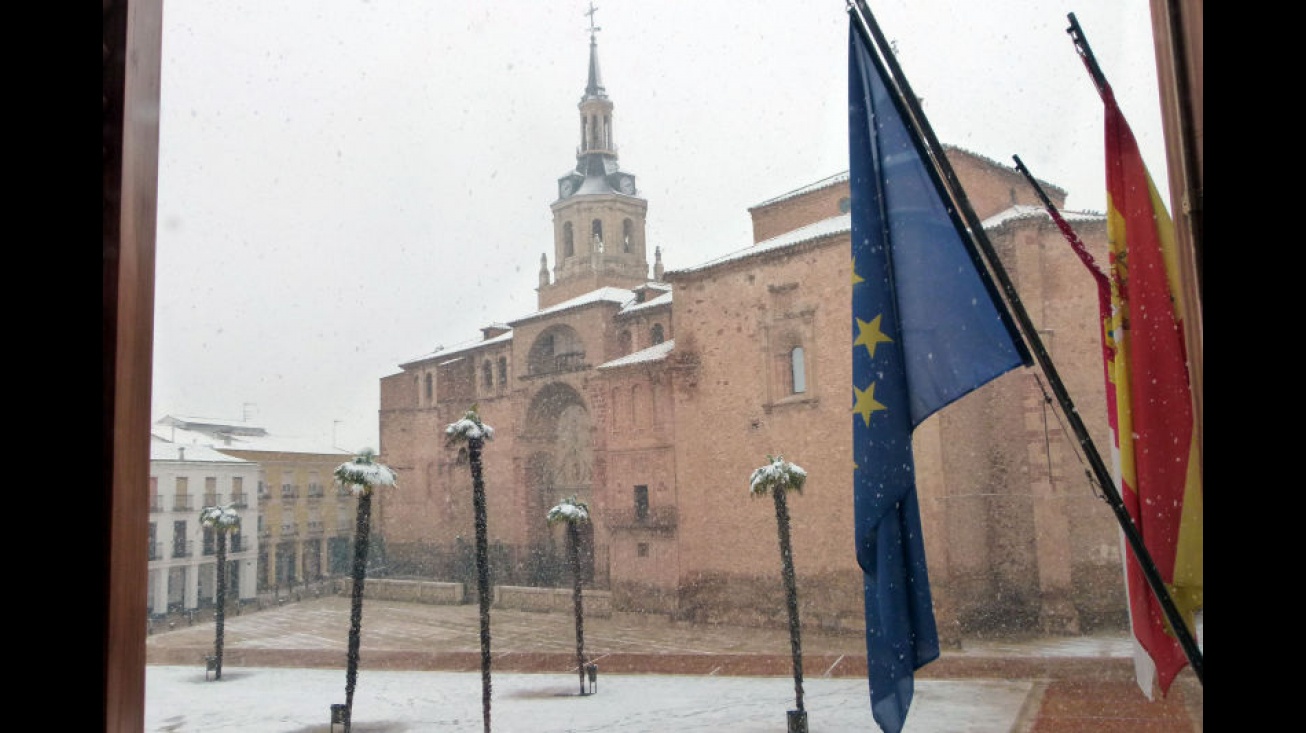 Plaza de la Constitución nevada