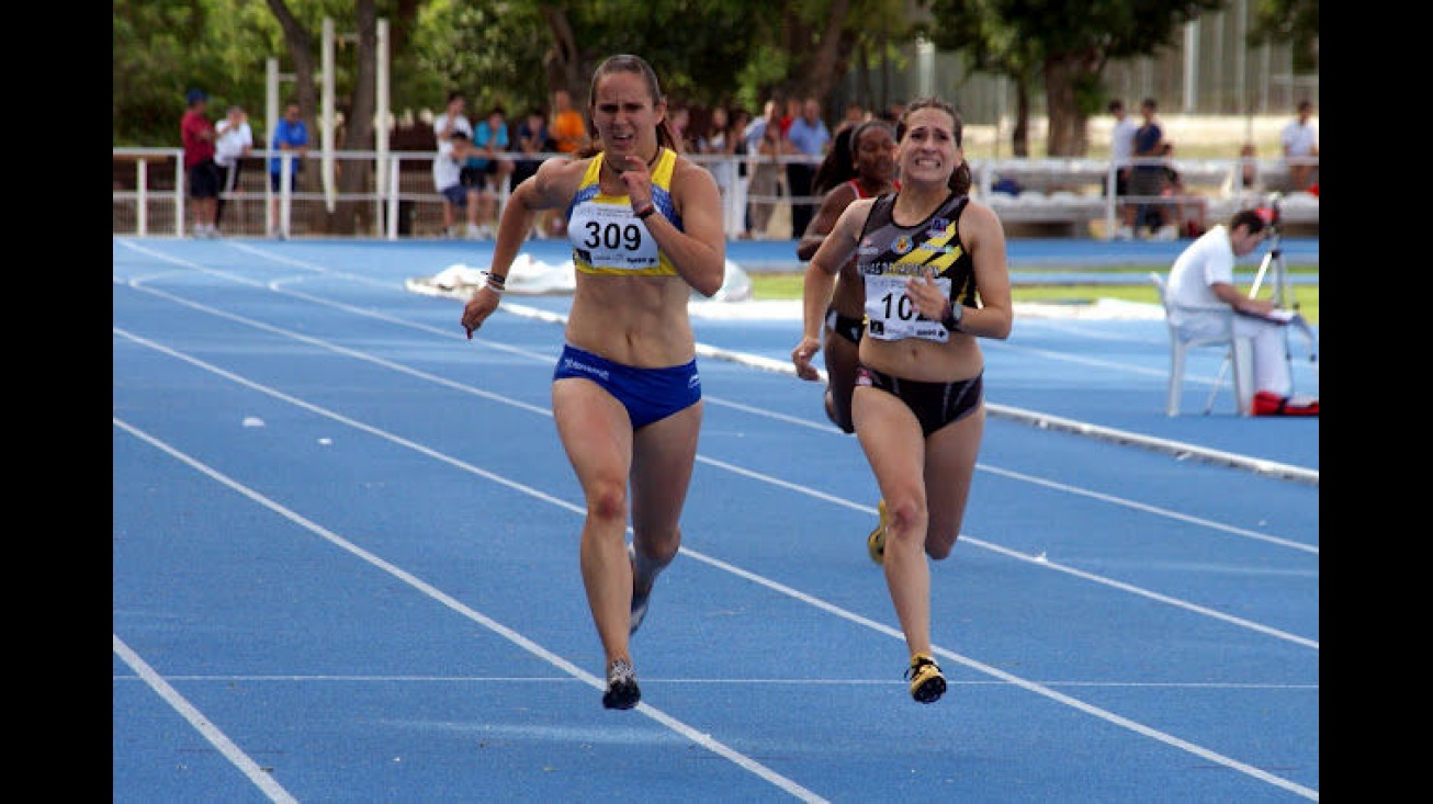 Sonia Molina durante una prueba de 200 metros