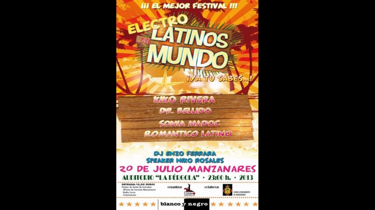 Cartel del festival "Electro Latinos del Mundo