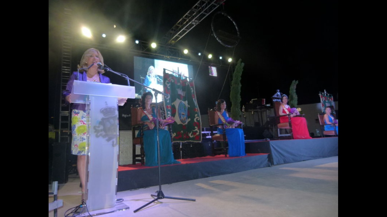 Nieves Herrero durante el pregón de la feria 2013