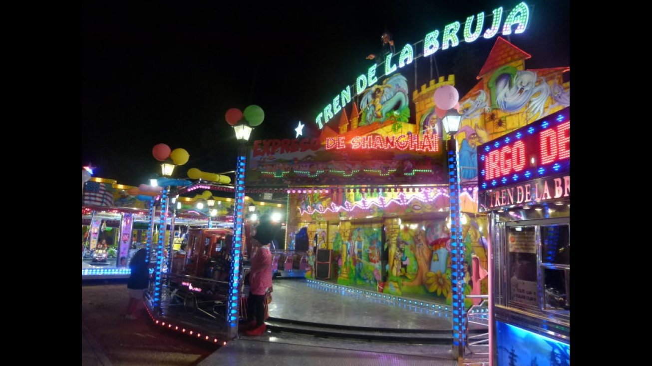 Una de las atracciones del recinto ferial de Manzanares