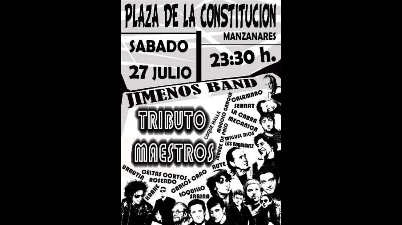 Cartel del concierto de Jimeno´s Band en Manzanares