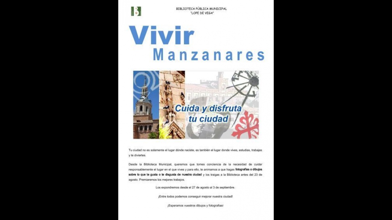 Cartel del concurso "Vivir Manzanares"