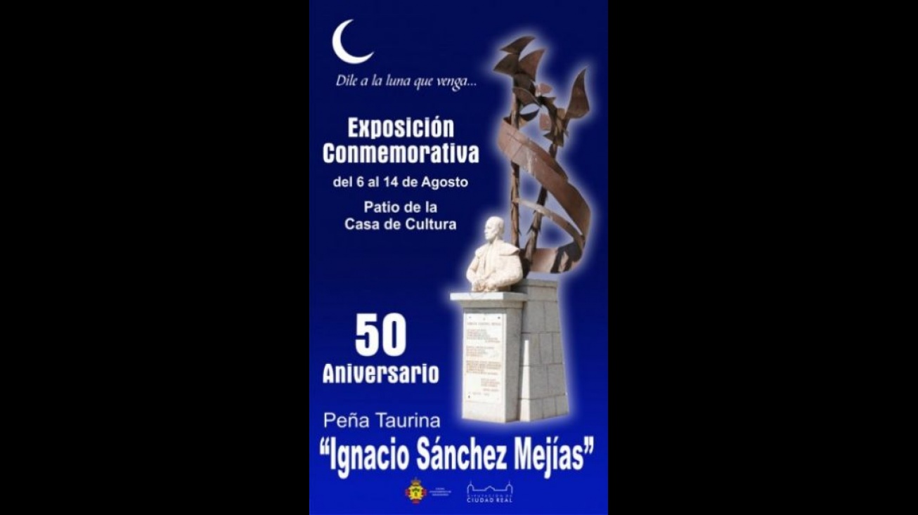 Cartel de la exposición por el 50º aniversario de la peña Ignacio Sánchez Mejías