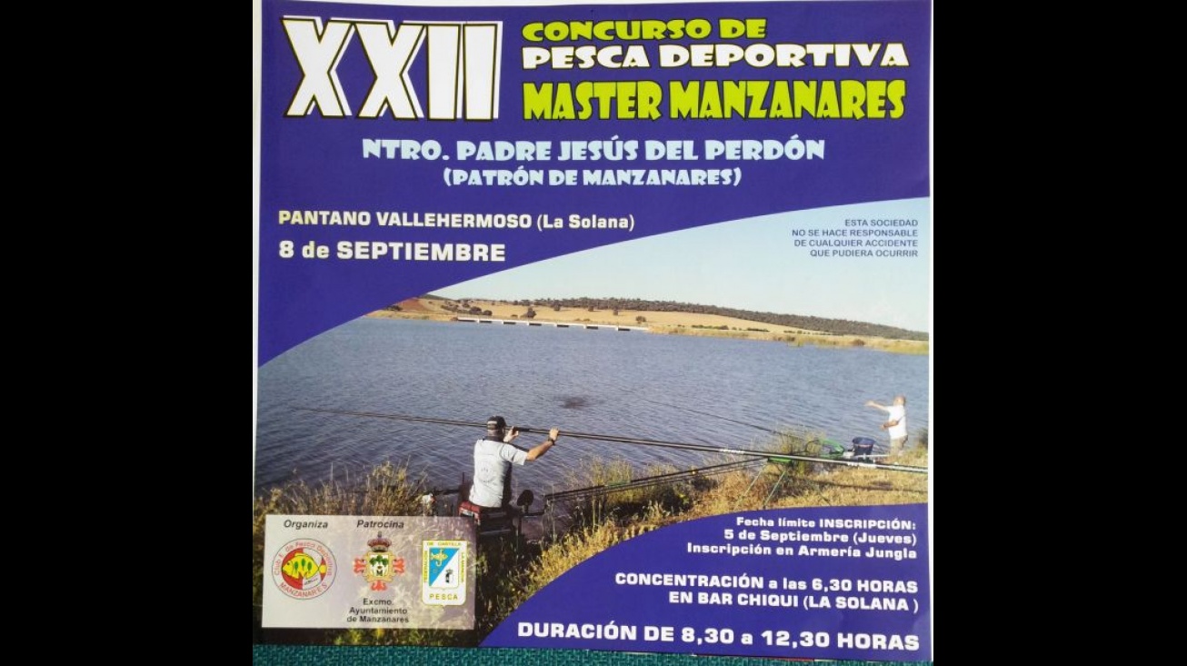 Cartel del XXII Campeonato de pesca deportiva "Master Manzanares"