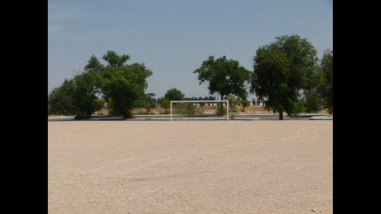 Campo de fútbol del barrio Avenida del Parque tras su limpieza