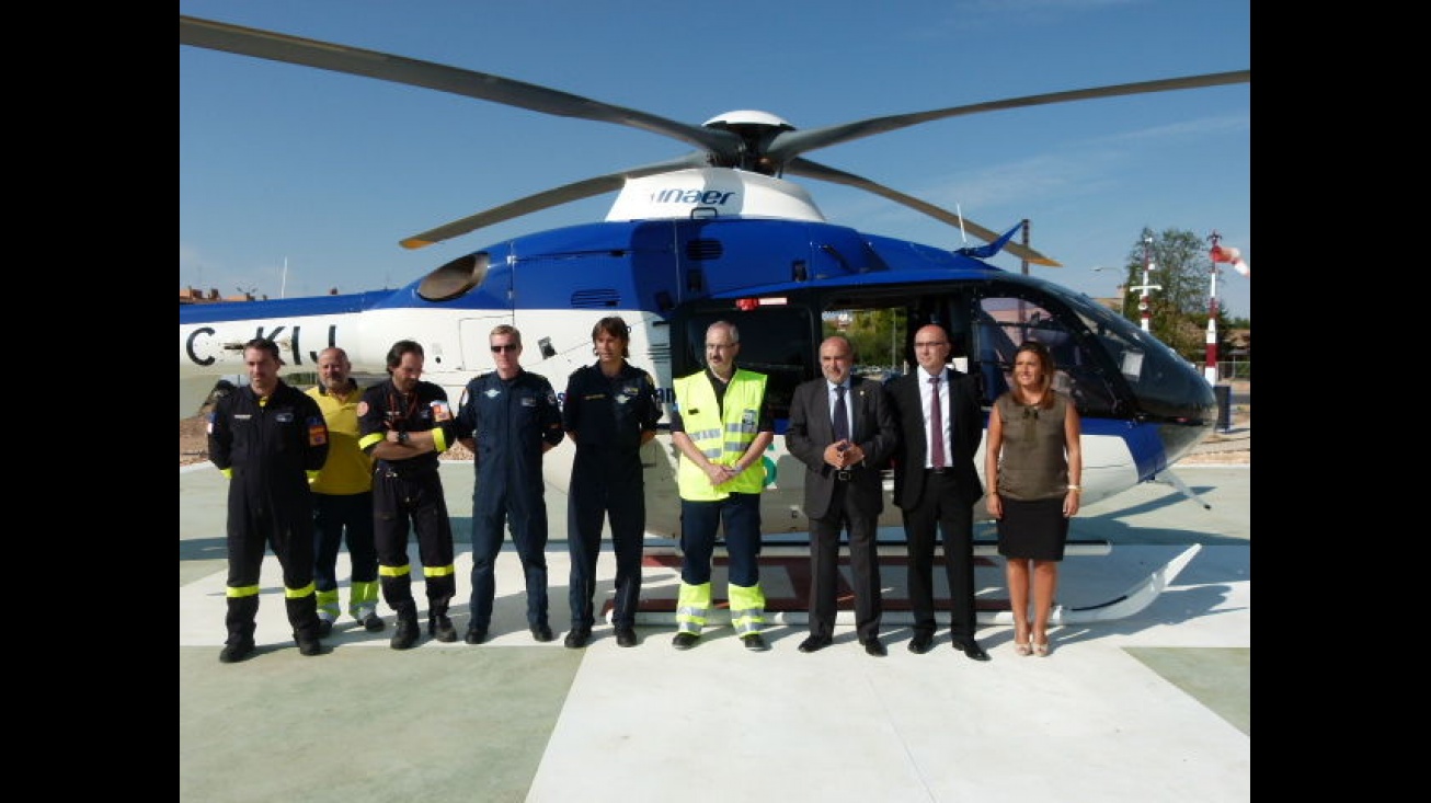 Inauguración de la helisuperficie para vuelos nocturnos