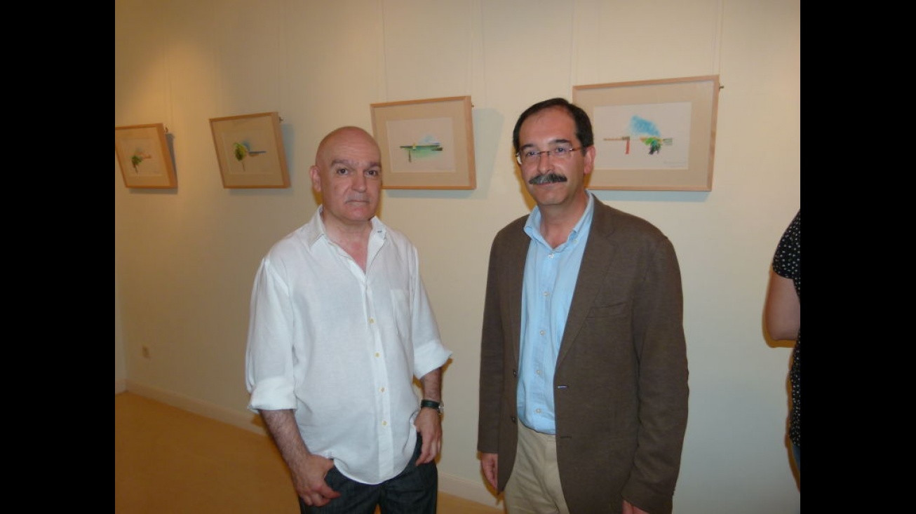 Teo Serna y Manuel Martín-Gaitero, en la inauguración de la exposición