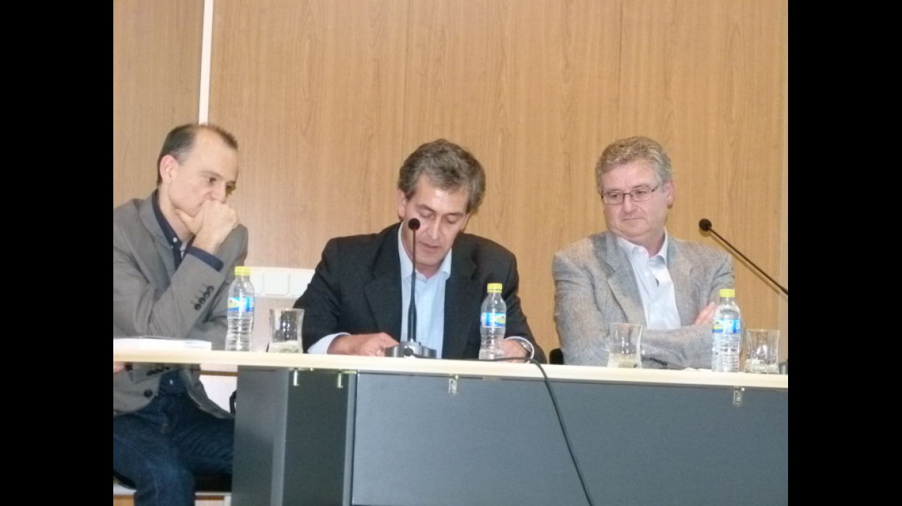 Manuel Gallego, Pedro Rincón y David Abolafia, durante la presentación