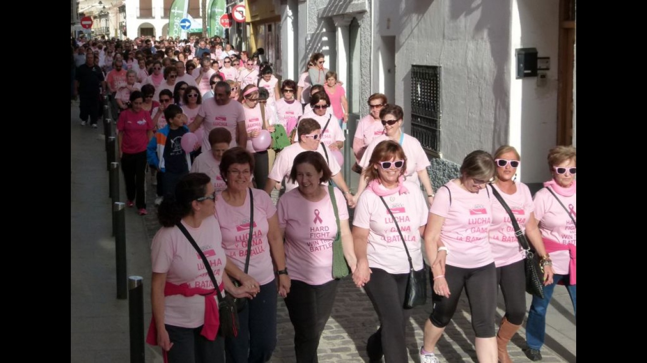 Cabecera de la I Marcha Rosa