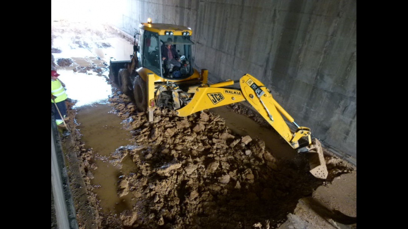 Obras en el subterráneo de Jesús del Perdón con Camino Ancho