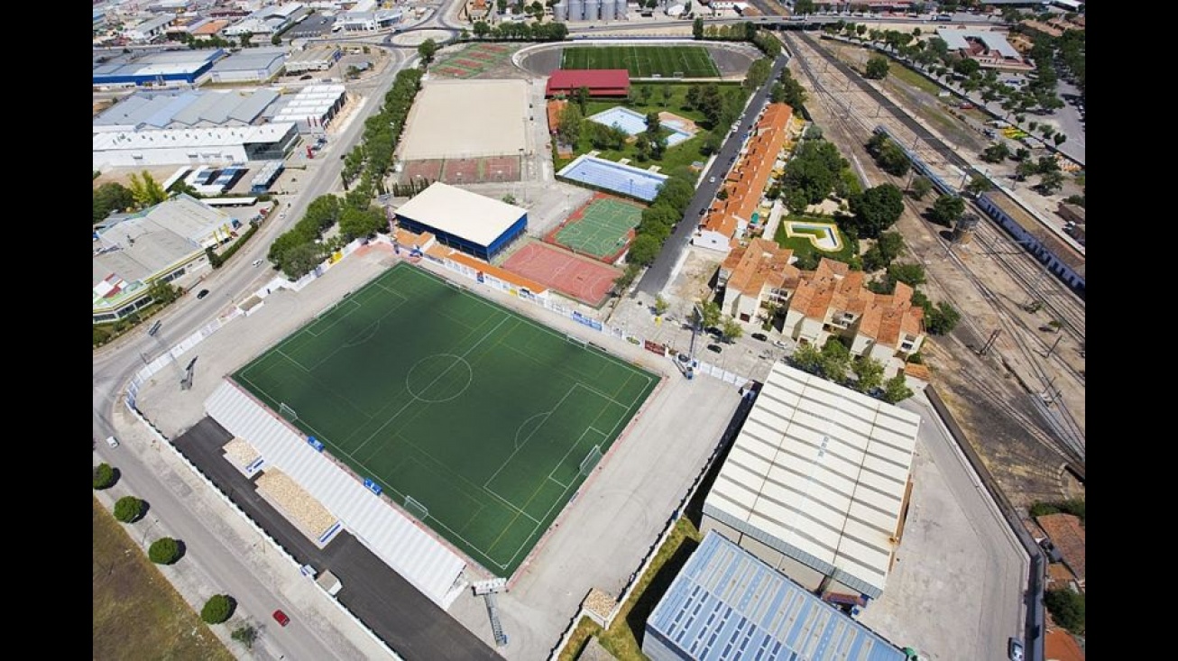 Vista aérea del polideportivo municipal