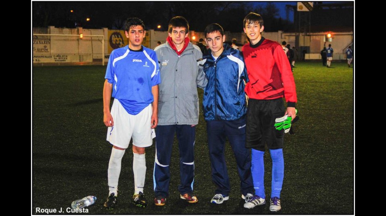 Cuesta, Garre, Desdentado y Ucendo, los cadetes manzanareños con las selecciones regional y provincial. Foto: Roque J. Cuesta