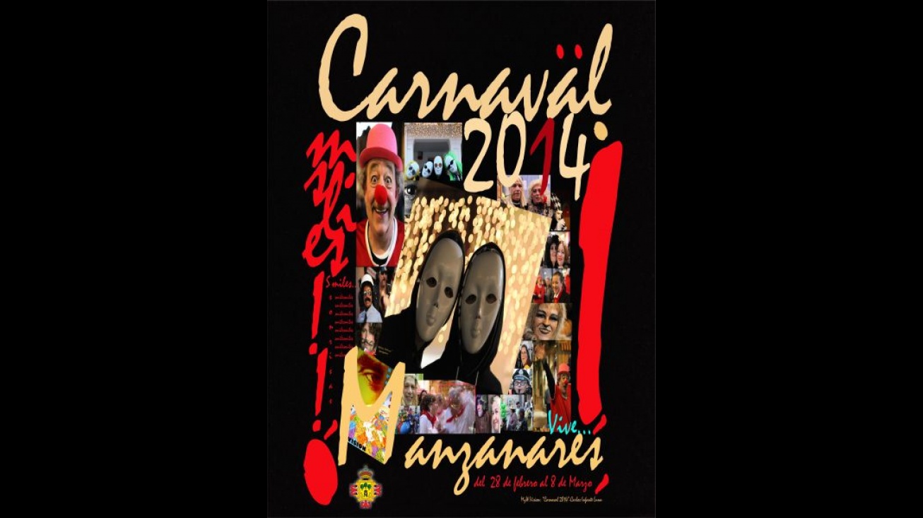 Cartel anunciador del Carnaval 2014, obra de Carlos Infante, ganador del concurso de fotografía de carnaval el pasado año